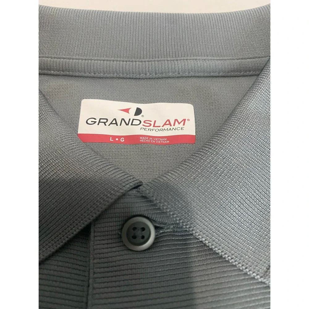 NEW Grand Slam Classic-Fit Airflow Performance Polo Quiet Shade LG - Picture 2 of 5